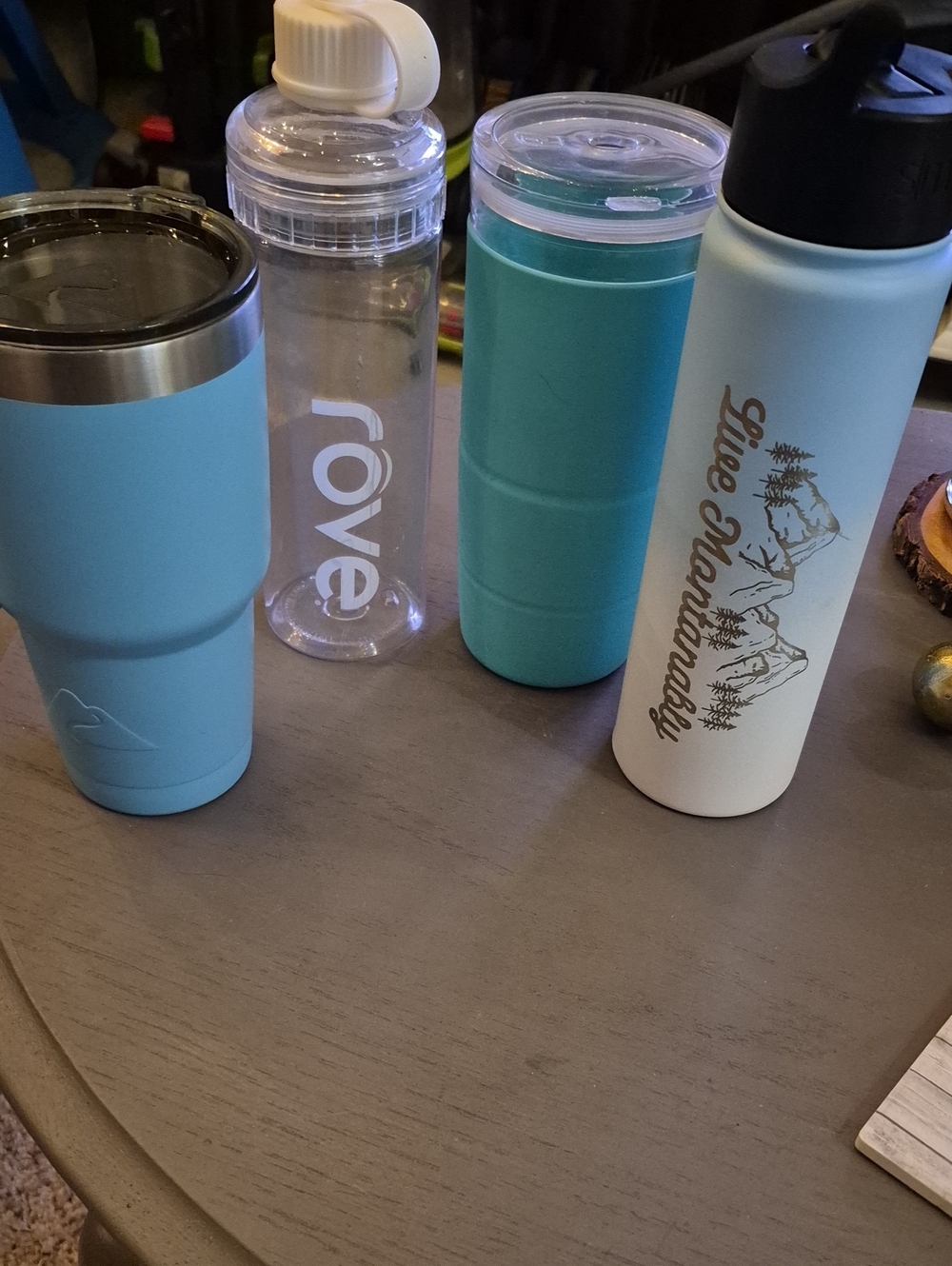 ROVE Aqua and White Drinkware Collection